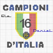 Schema punto croce Inter 16 Scudetti