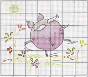 Schema punto croce Maialino Stagioni 1