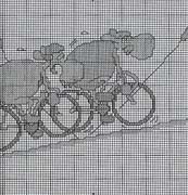 Schema punto croce Mucca Ciclista 2