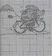 Schema punto croce Mucca Ciclista 3