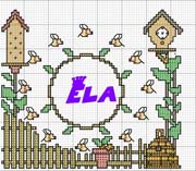 Schema punto croce Orologio Api