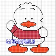 Schema punto croce Paperotto Ele 2