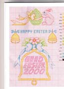 Schema punto croce Pasqua 2