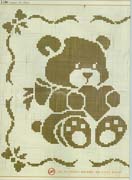 Schema punto croce Passione Orsi 1