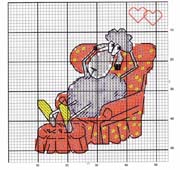 Schema punto croce Pecora In Poltrona