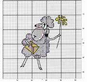Schema punto croce Pecorelle 2