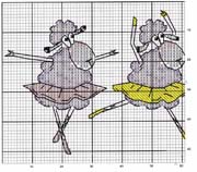 Schema punto croce Pecorelle 5
