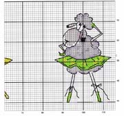 Schema punto croce Pecorelle 6