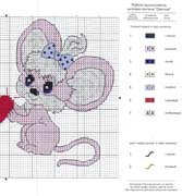 Schema punto croce Topini Love 2