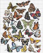 Schema punto croce Tutto Farfalle