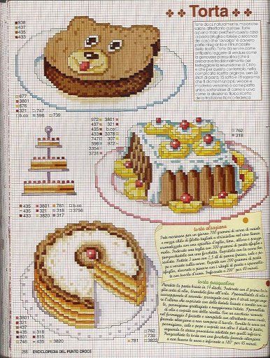 Schema punto croce Torte