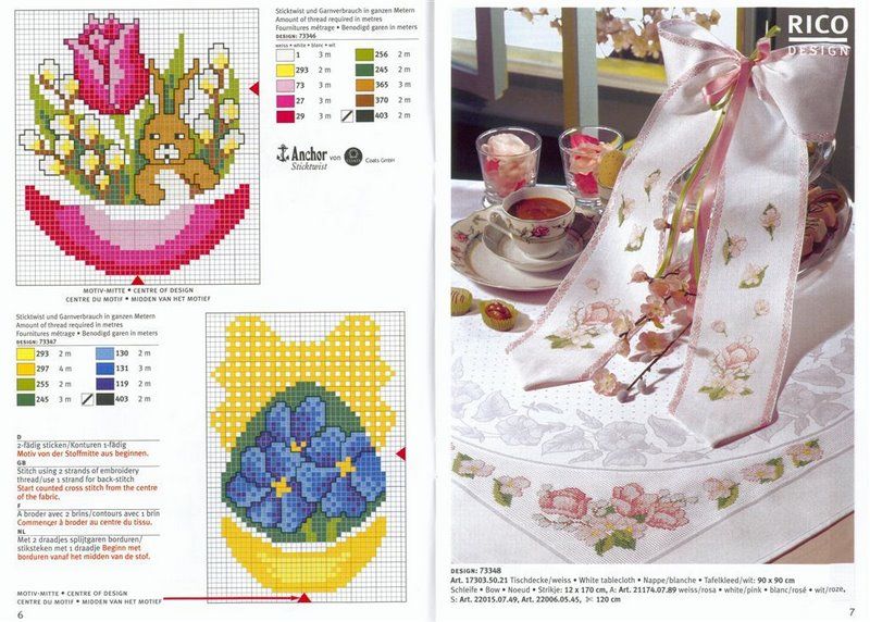Schema punto croce Tovaglia