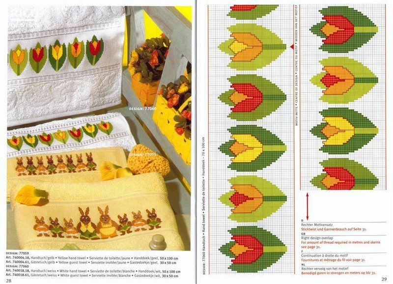 Schema punto croce Tulipani