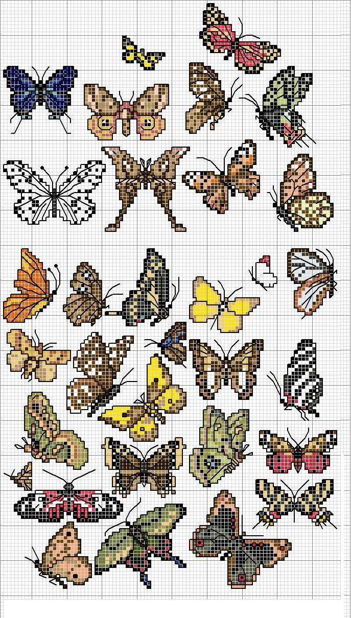 Schema punto croce Tutto farfalle 2