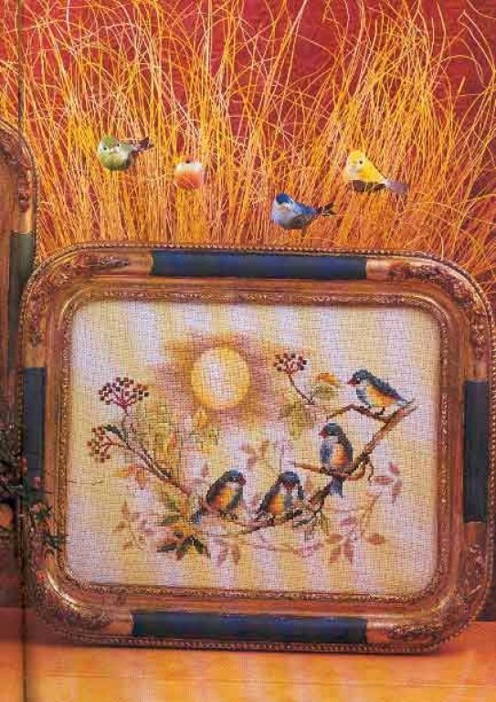 Schema punto croce Uccellini