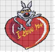 Schema punto croce Lupo Alberto