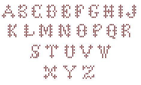 Schema punto croce Alfabeto1