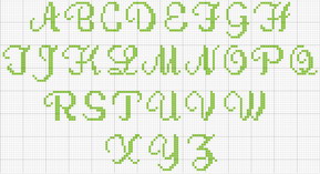 Schema punto croce Alfabeto3