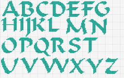 Schema punto croce Alfabeto4