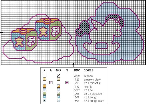 Schema punto croce Baby hercules