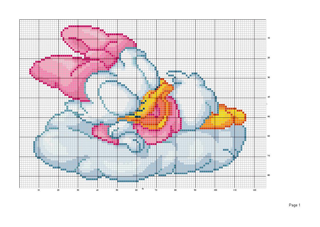 Schema punto croce Paperina6