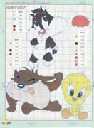 Schema punto croce Baby looney Tunes2