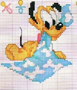Schema punto croce bebe pippo