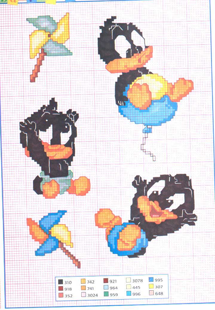 Schema punto croce Baby duffy