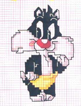 Schema punto croce Baby silvestro