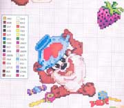 Schema punto croce Baby Taz