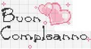 Schema punto croce Buon Compleanno