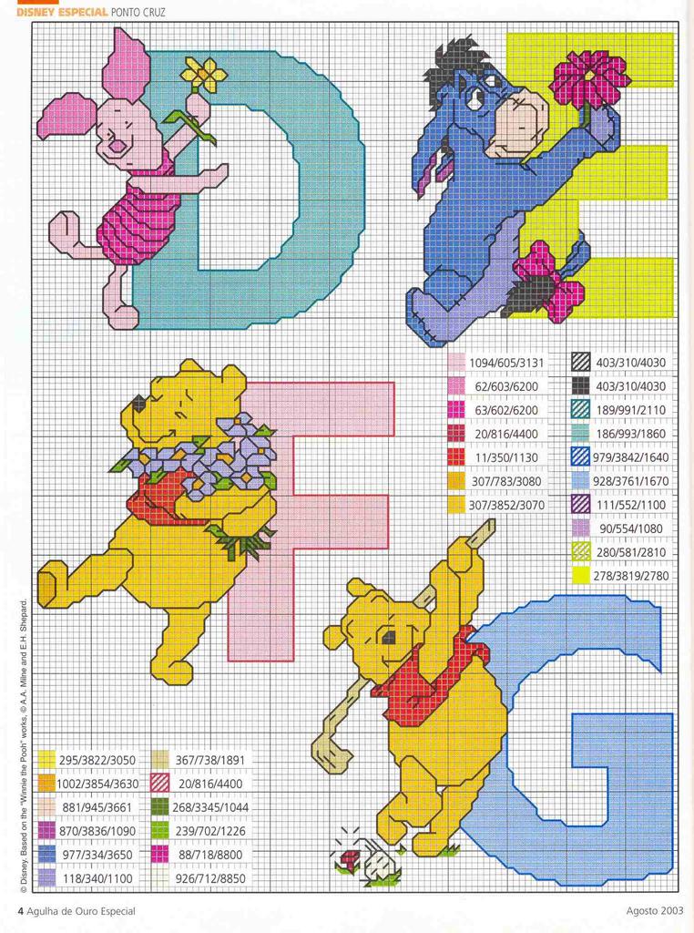Schema punto croce D e f g