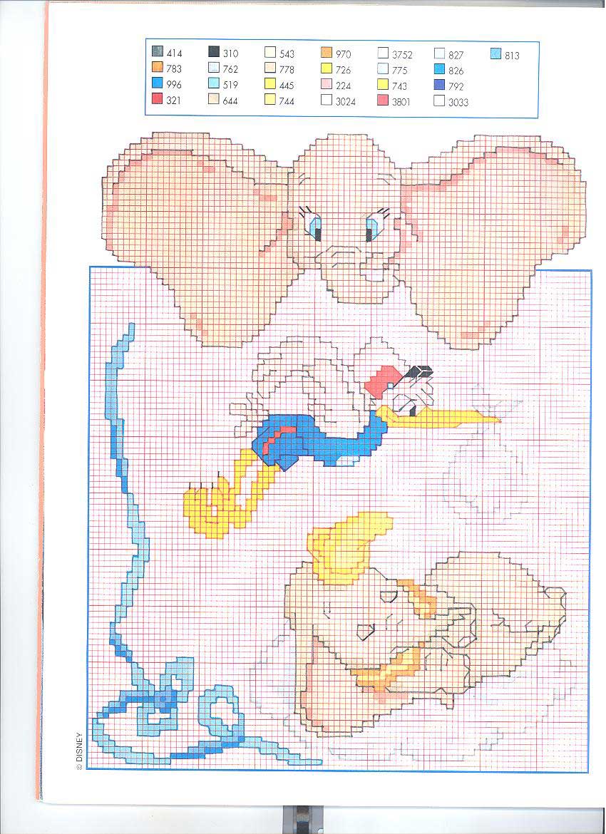 Schema punto croce Dumbo