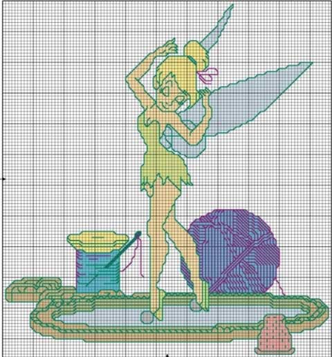 Schema punto croce Fatina danza