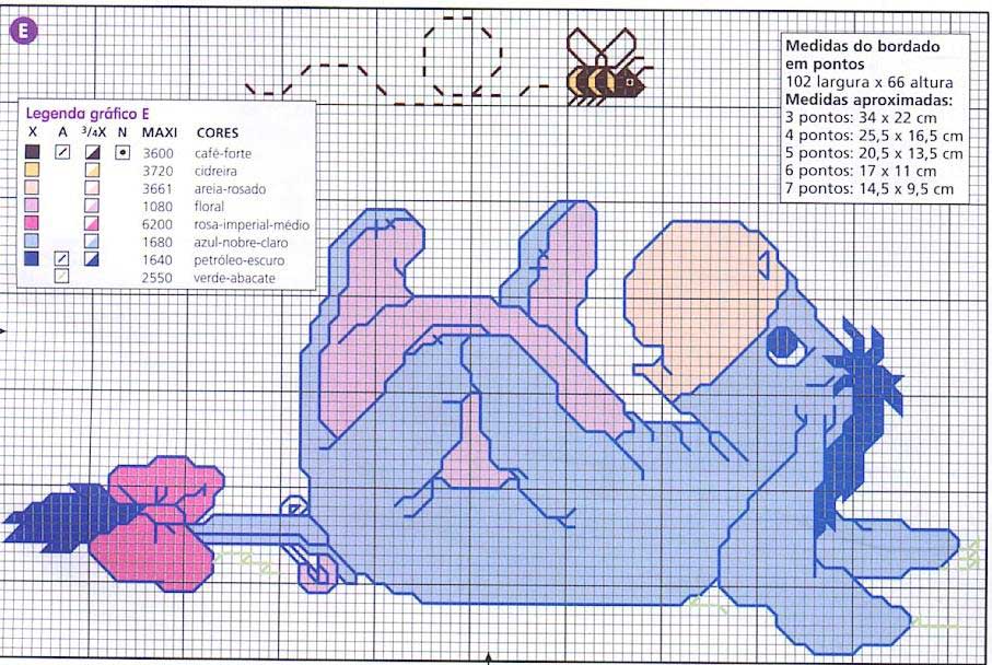 Schema punto croce Hi ho baby