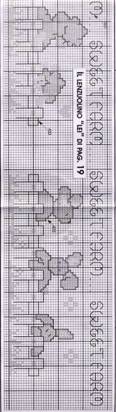 Schema punto croce Lenzuolino 2