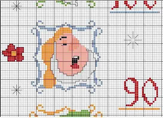 Schema punto croce Metro7nani 7