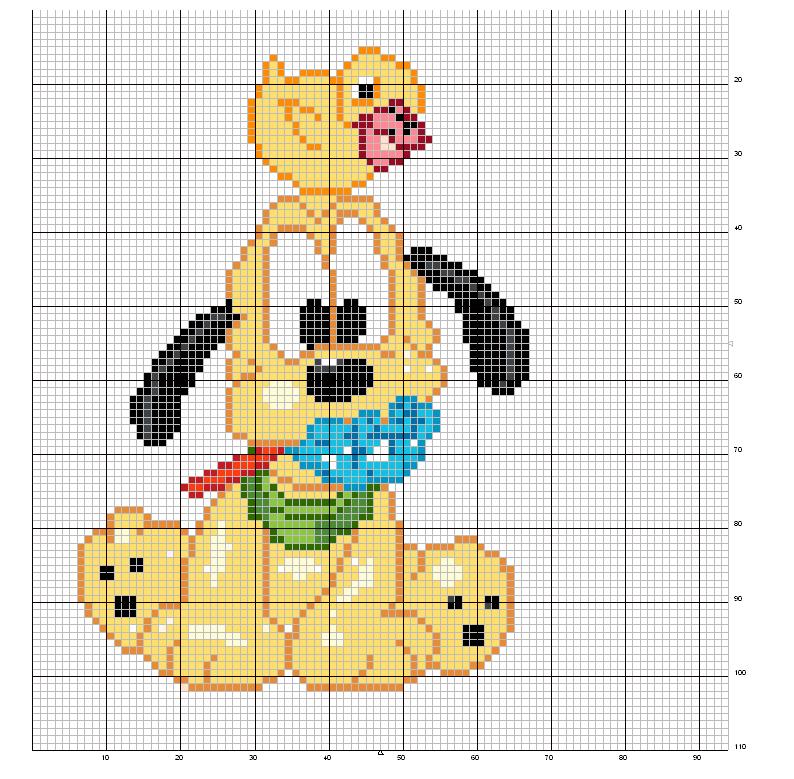 Schema punto croce Pluto