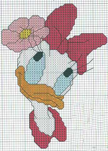 Schema punto croce Schema punto croce walt disney paperina