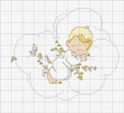 Schema punto croce Bambino-nuvola