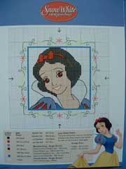 Schema punto croce Biancaneve1