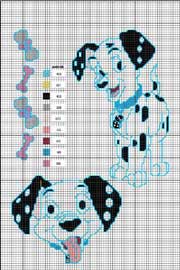 Schema punto croce Dalmata-baby