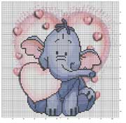 Schema punto croce Elefantino-2