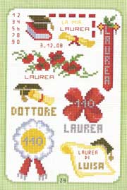 Schema punto croce Laurea-data