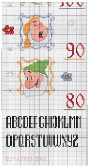 Schema punto croce Metro Biancaneve 789