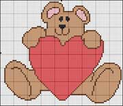 Schema punto croce Orsetto-san-valentino