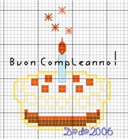 Schema punto croce Torta-buon-compleanno
