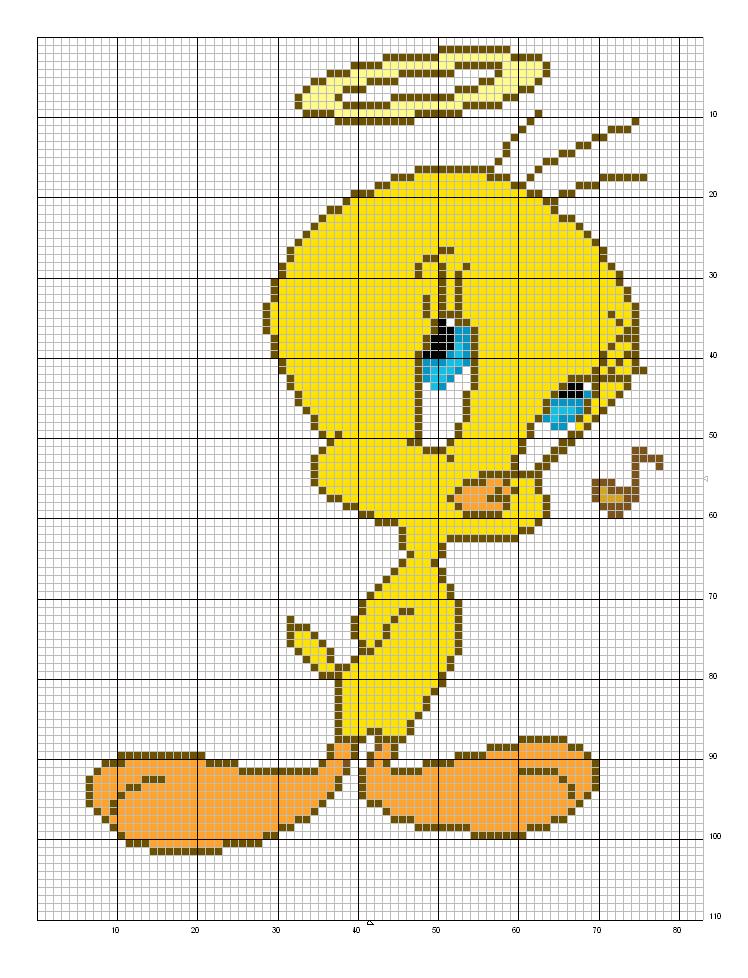 Schema punto croce Titti