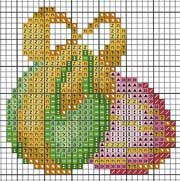 Schema punto croce Uova di pasqua 