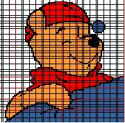 Schema punto croce Buonanotte Winnie